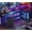 Black, variant on YANGLI 51" Gaming Desk with Power Outlets & LED Lights, Reversible with File Cabinet & Monitor Stand, Storage Shelves & Drawer, Black