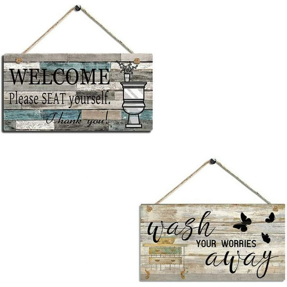 MUCHENGGIFT Bathroom Wall Decor Funny Bathroom Wall Art