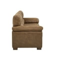 thumbnail image 3 of CoSoTower Vintage Brown Leather Three‑Seat Sofa, 3 of 6