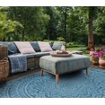 thumbnail image 4 of SAFAVIEH Courtyard Josiah Floral Medallion Indoor/Outdoor Area Rug, Navy/Aqua, 2' x 3'7", 4 of 8