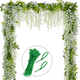 thumbnail image 1 of 5 Guirnalda De Glicinias Artificial Wisteria Follaje +bridas BLANCO VERDE, 1 of 5