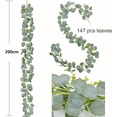 thumbnail image 3 of Guirnalda De Eucalipto Artificial Follaje Con Hojas De Seda Verde, 3 of 4