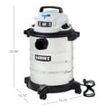 HART 6 Gallon 5 Peak HP Stainless Steel Wet/Dry Vacuum with Cartridge