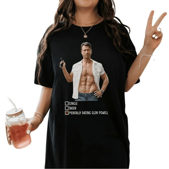 Mental Dating Glen Powell T-shirt, Glen Powell Fan Gift, Twisters Movie Lovers Tee