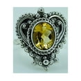 thumbnail image 6 of Navya Craft Citrine Oval Sterling Silver Handmade Yellow Gemstone Statement Women Ring Size 8.5, 6 of 7