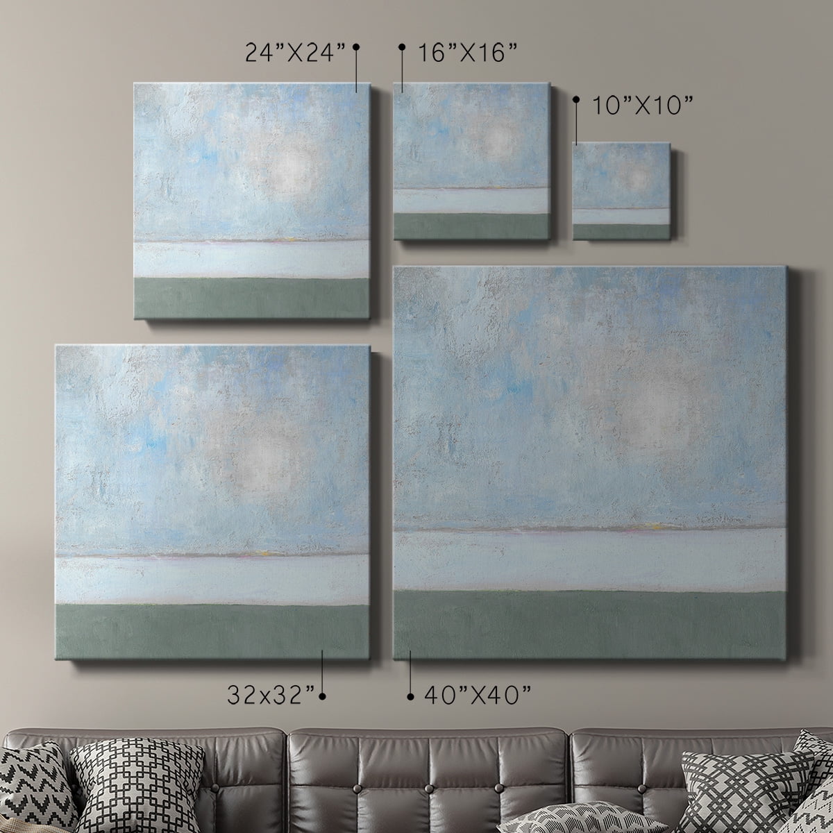 Wexford Home Seagrass Mist II-Premium Gallery Wrapped Canvas, 40" x 40" - Ready to Hang