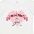 thumbnail image 4 of Inktastic Paris Oo-la-la with Eiffel Tower and Flowers in Pink Heart Boys or Girls Toddler T-Shirt, 4 of 5