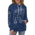 thumbnail image 1 of Sweat à Capuche Signe du Zodiaque Balance pour Femmes avec Poche Imprimée et Cordon de Serrage Astrologie Zodiaque Horoscope Symbole Balance, 1 of 5
