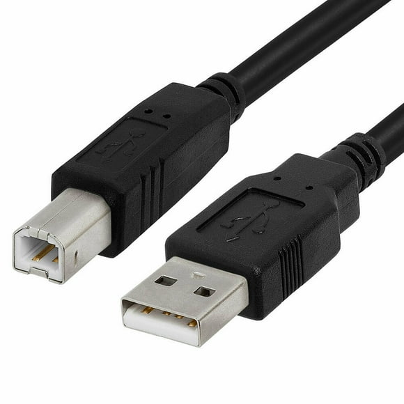 Câble d'Imprimante USB 2.0 A vers B A Mâle vers B Mâle Compatible avec HP Canon Epson Dell Brother (3 Pi)