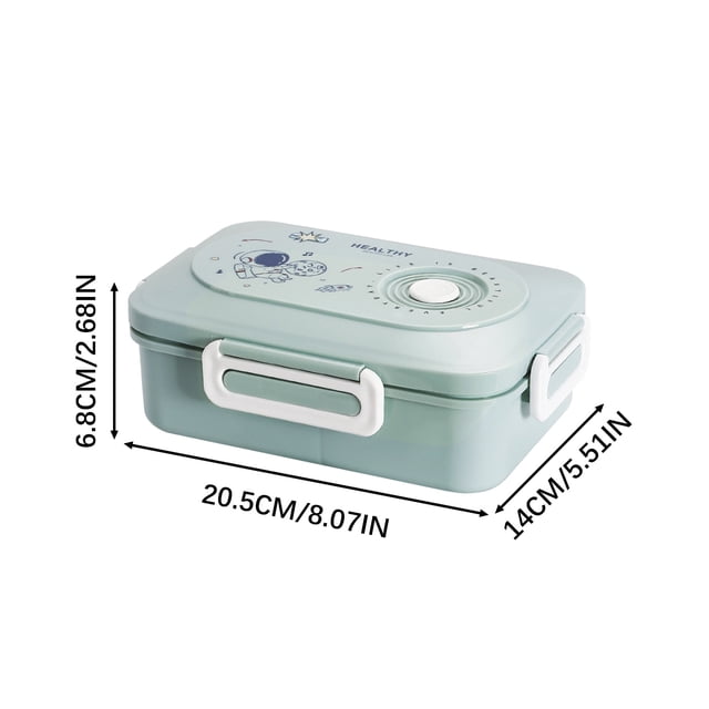 Pisexur Batería de cocina Fiambrera de plástico para estudiantes, calentable en microondas, sellada y portátil, ideal para oficinistas. para la cocina del hogar