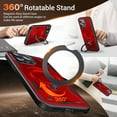 thumbnail image 2 of Diseñado para Funda Magnética para iPhone 13 Pro, Compatible con Magsafe, Resistente a Caídas de 10 pies, Resistente, con Soporte de Anillo Giratorio 360, Resistente, a Prueba de Golpes, 2 of 7