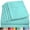 Aqua, variant on 6 Piece Premium Bamboo Sheet Set, Deep Pockets, 50 Colors, 2200 Count, Soft