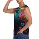 thumbnail image 3 of Balery Colorful Flower Bird Camisetas sin mangas para hombre, absorbe la humedad y protege contra el mal olor.-3X-Large, 3 of 7