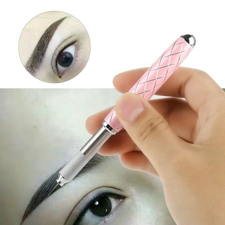 HURRISE Portable Manual Semi Permanent Eyebrow EyeLine Tattoo Makeup Microblading Pen,Tattoo Blade Pen,Eyebrow Tattoo