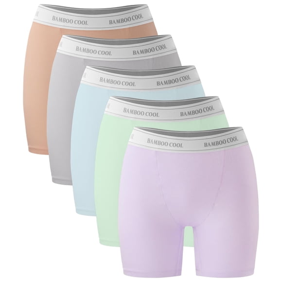Calzoncillos tipo bóxer para niños Bamboo Cool para mujer, paquete de 5