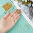 thumbnail image 3 of 304 Stainless Steel Flat Head Pins for Jewelry Making Real 16K Gold Plated 35x0.7mm 21 Gauge Head: 1.5mm about 200pcs/box, 3 of 9