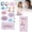 B, variant on Party Favor Cute Stickers DIY Stress Decorative 3D Embossed Stickers Handmade For Friends Family Gift Solid Black