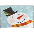 thumbnail image 4 of Dreamtimes Cute Snowman Face Non-Slip Area Rug 72"x48", Winter Snow Soft Non Slip Washable Floor Mats for Indoor Front Porch,Living Room, Bedroom,Kitchen, 4 of 5