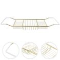 thumbnail image 4 of SHISUYAN Étagère de Salle de Bain Extensible Plateau de Baignoire Polyvalent en Acier Inoxydable, 4 of 7