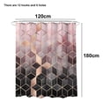thumbnail image 2 of Cortina de ducha de tela, diseño impermeable y poliéster, de secado rápido, cortinas de ducha para baño, 2 of 5