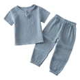 thumbnail image 4 of Bigetiay Boys Summer Short Sleeve Outfit Lightweight Casual Two Piece Ensemble for Toddler Kids, Size 18-24 Months, 4 of 4