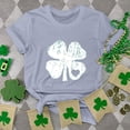 thumbnail image 2 of CEHVOM T-Shirt Femme Col Rond Manches Courtes Imprimé Saint-Patrick, 2 of 5