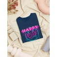 thumbnail image 3 of Happy Inside Spray Drip Ink Shaped T-Shirt Women -Image by Shutterstock, Female Medium, 3 of 4