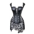 thumbnail image 2 of Aqestyerly Robe Corset Vintage en Dentelle pour Femmes - Silhouette en Sablier Shapewear de Mariée avec Train Bustier de Cour pour sous-Robe de Mariage, 2 of 7
