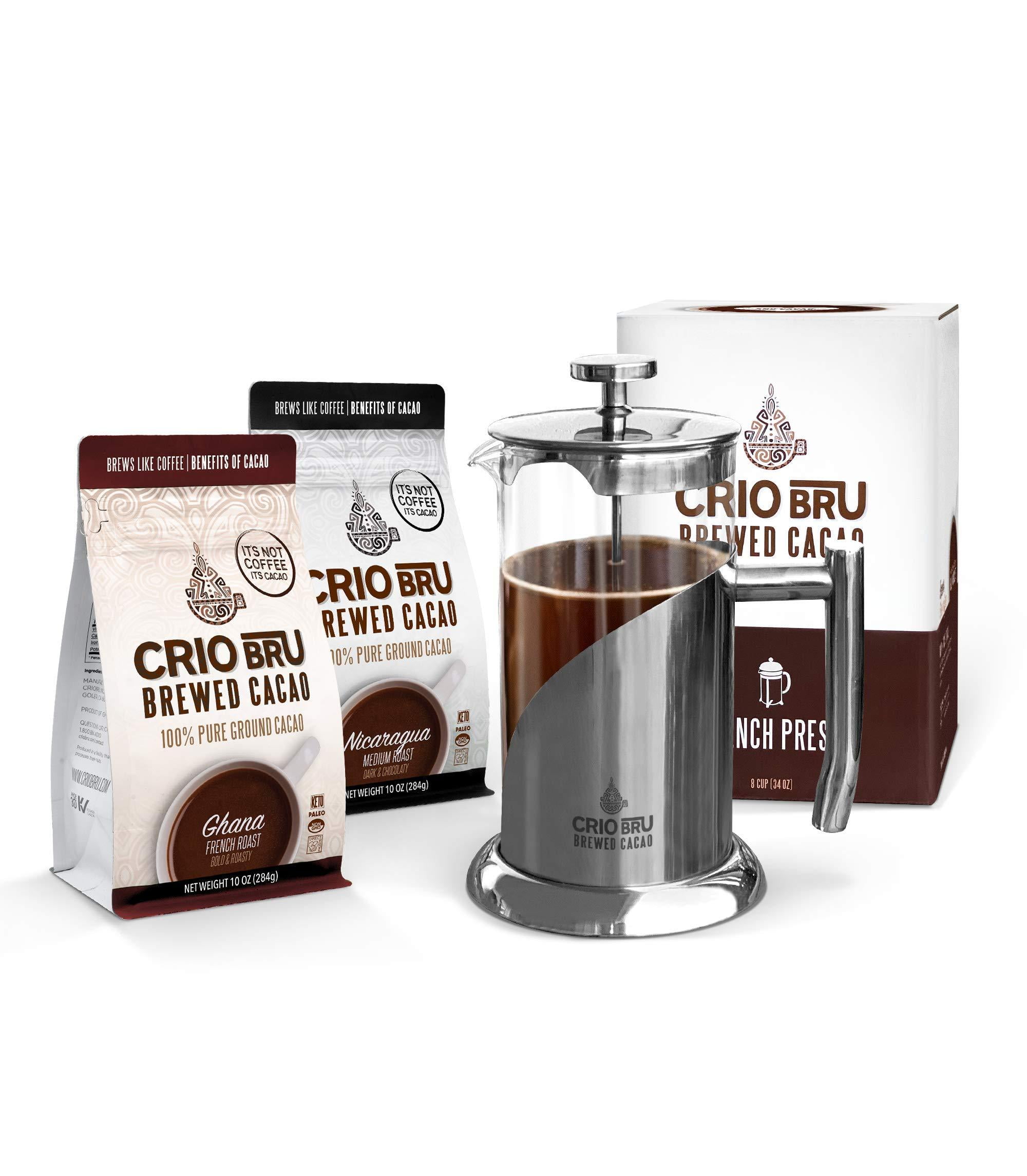Crio Bru Starter Kit (2 10oz Bags + French Press) Natural