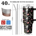 thumbnail image 2 of 40 Oz Llama Tumbler with Handle and Straw, Double Wall Stainless Steel Llama Cup, Llamas Coffee Mug Keeps Drinks Cold & Hot Gifts for Women Mom Friends for Birthday, Chrismas, Thanksgiving, 2 of 7