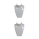 thumbnail image 4 of Jumpingount Soporte de joyería de maniquí acrílico, reemplazo portátil, tienda de joyería, collar, soporte de exhibición, accesorios de Base, Blanco 21cm 2Conjunto, 4 of 6