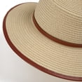 thumbnail image 6 of Straw Boater Hat Womens Sun Hat UV Protection Flat Brim Hats for Women Summer Hats for Beach Travel Vacation, 6 of 7