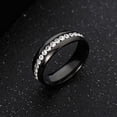 thumbnail image 3 of Unisex Stainless Steel Crystal Ring For Men And Women Fashion Couple Ring, 3 of 9