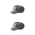 thumbnail image 2 of Minnieouse Gorras con visera Retro moda cálida boina de lana sombreros octogonales fácil de combinar diseño de visera a prueba de viento para fiesta Gris claro 2piezas Minnieouse CBP221403, 2 of 5