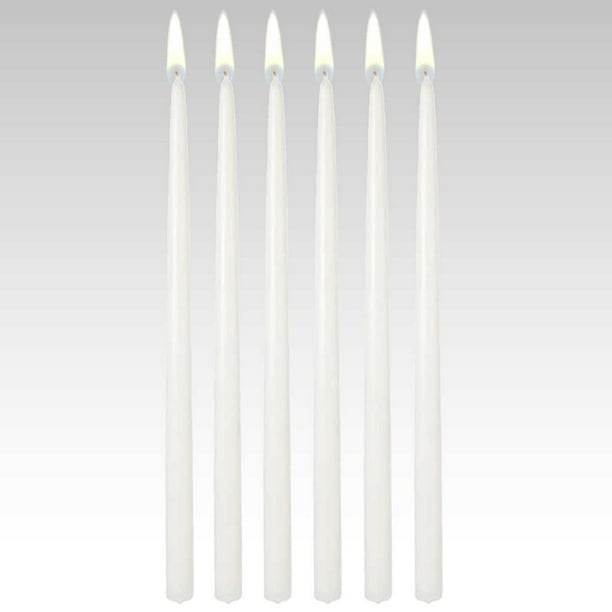 15" White Taper Candles (1 Dozen)