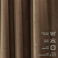 thumbnail image 4 of 3S Brother's Extra Long Solid Luxury Matte Velvet Soft Curtain Antique Brass Single Panel Hanging Back Tap & Rod Pocket Home Décor 5-25 Feet Custom Made Curtains -Made in Turkey Each(52"x252"), 4 of 7
