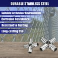 thumbnail image 2 of Uxcell 10Pack Structural Pipe Connector, 180 Degree 5 Way Metal Joint Chain Link, Silver, 2 of 7