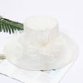 thumbnail image 3 of D-GROEE Women Foldable Net Yarn Fascinator Lady Cocktail Tea Party Church Wedding Bridal Flower Hat, 3 of 5