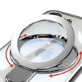 thumbnail image 5 of for iPhone 16e Magnetic Clear Case with All-inclusive Camera Lens Film [Compatible with MagSafe] Shockproof Plating Anti-yellowing Transparent Ring Kickstand Slim Phone Case,Silver, 5 of 7