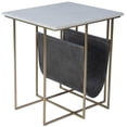 thumbnail image 1 of Butler Specialty Stephanik Table Magazine en Marbre et Cuir, Gris, 1 of 10