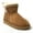 Chestnut, variant on Fireside by Dearfoams Women's Perth Genuine Shearling Fold Down Bootie with Embroidery