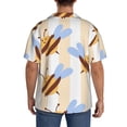 thumbnail image 3 of Naloa A Bee Men's Loose Fit Cuban Collar Short-Sleeve Shirt, Hawaiian Shirts, Mens Shirts Casual for Everyday Wear Outings-XX-Large, 3 of 5