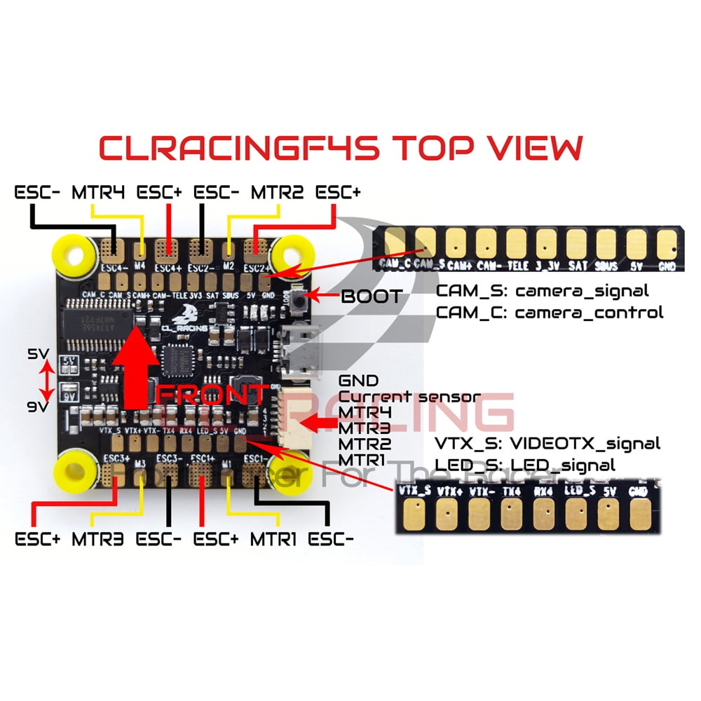 cl racing f4s flight controller pdb osd aio