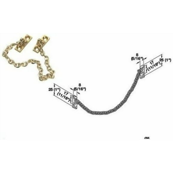 Decorative Safety Chain, Steel, Chrome Plated, 12" Long