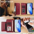 thumbnail image 2 of FOXDOCK Funda Tipo Cartera para Xiaomi Poco F7 Ultra 5G Cuero PU con Cremallera y Correa de Muñeca, Ranuras para Tarjetas, Soporte Plegable, Cierre Magnético, 2 of 5