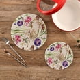 thumbnail image 2 of GZHJMY Flowers Butterfly Round Trivets Pot Holders 2 Pcs, Heat Resistant Cotton Thread Weave Trivets for Hot Dishes, Cooking, Baking, Farmhouse, Kitchen Decor for Kitchen Pans Bowl Teapot, 2 of 7