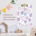 thumbnail image 6 of 12.5" x 9" Acrylic Clipboard with Gold Metal Clip Office and Classroom Essential Pink and Purple Hearts, 6 of 7