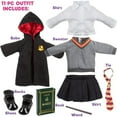 thumbnail image 4 of Deluxe 9pc Hermione Granger Inspired 18" Doll Outfit-Compatible with American Girl Outfit & Accessories Set Includes Robe, Wand, Book, Sweater, Shirt, Skirt, Socks, Shoes & Tie- Great Gift for Fans!, 4 of 5