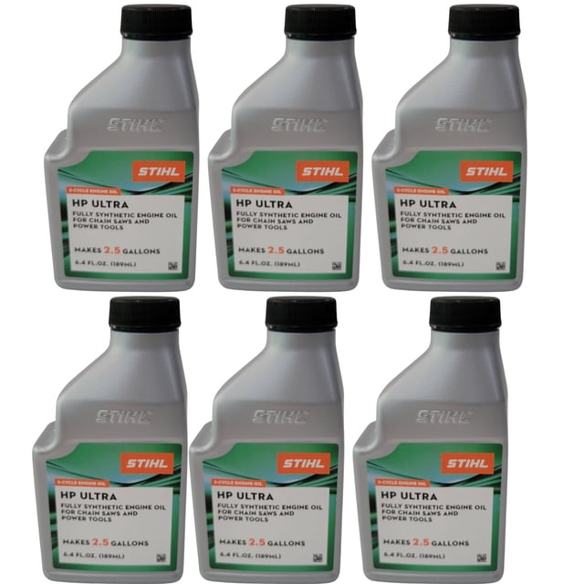 Aceite para motor Stihl Ultra 2 tiempos 189 ml, paquete de 6