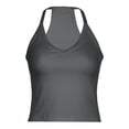 thumbnail image 4 of Timegard Womens Going out Tank Tops Ribbed Scoop Neck Sleeveless Lowcut Top Slim Casual Workout Tank Top, 4 of 6